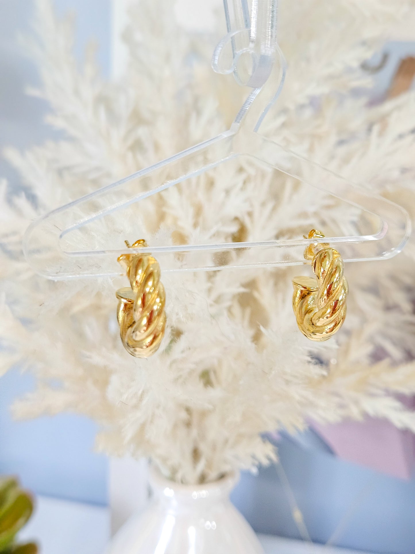 Semi argollas trenzadas