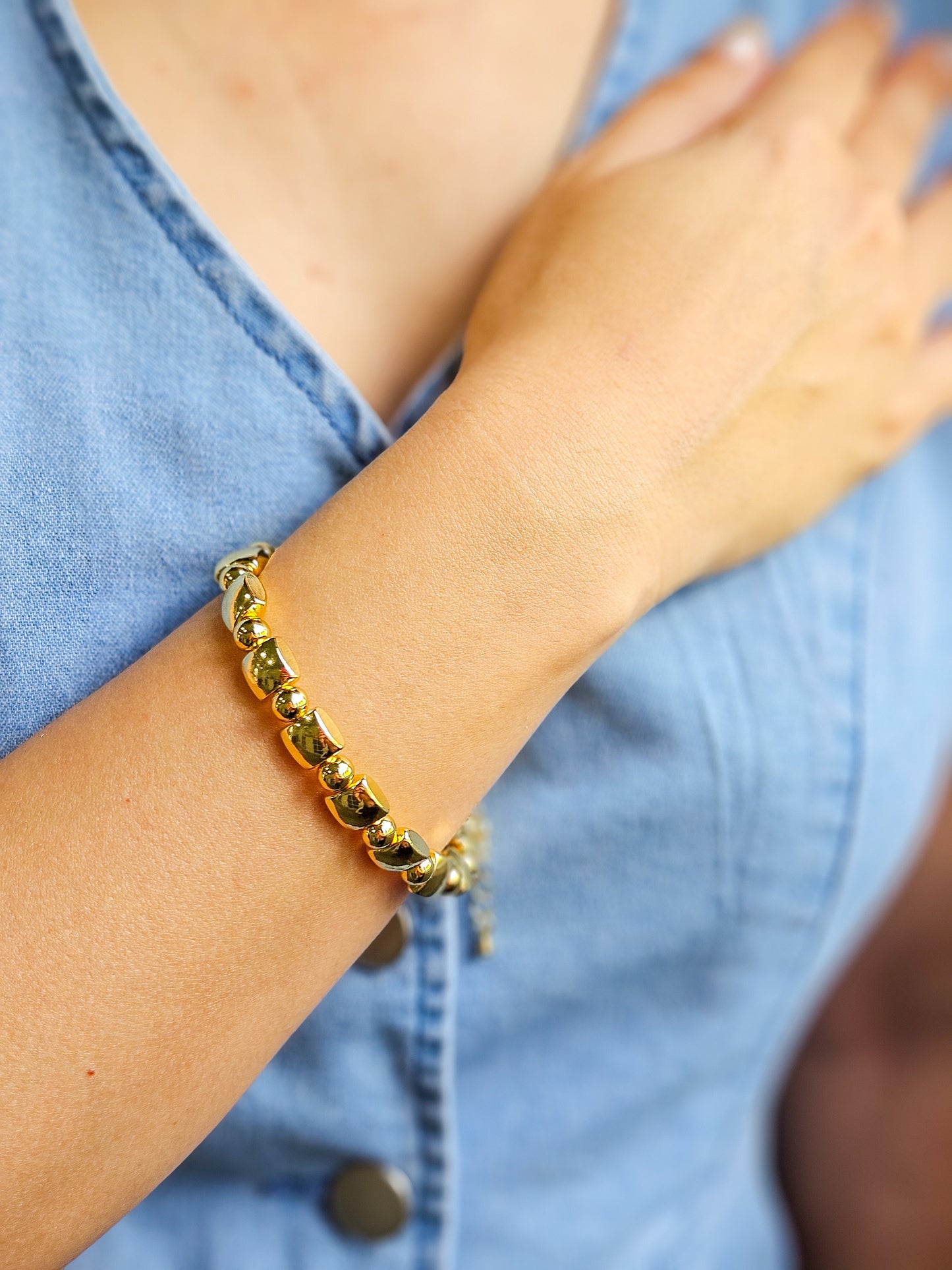Pulsera chunky gold