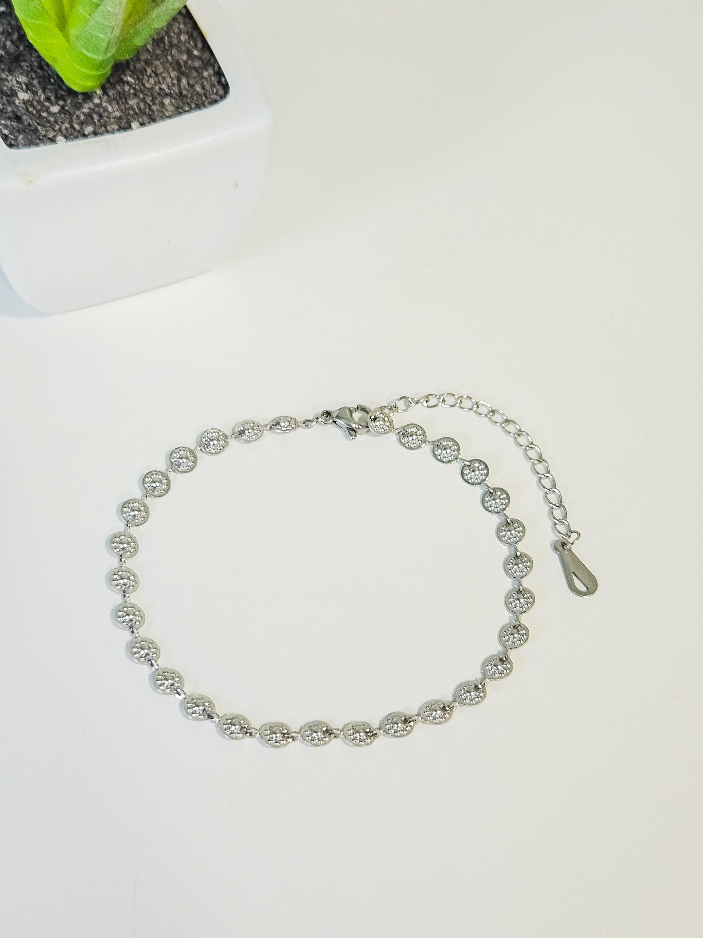 Tobillera plata