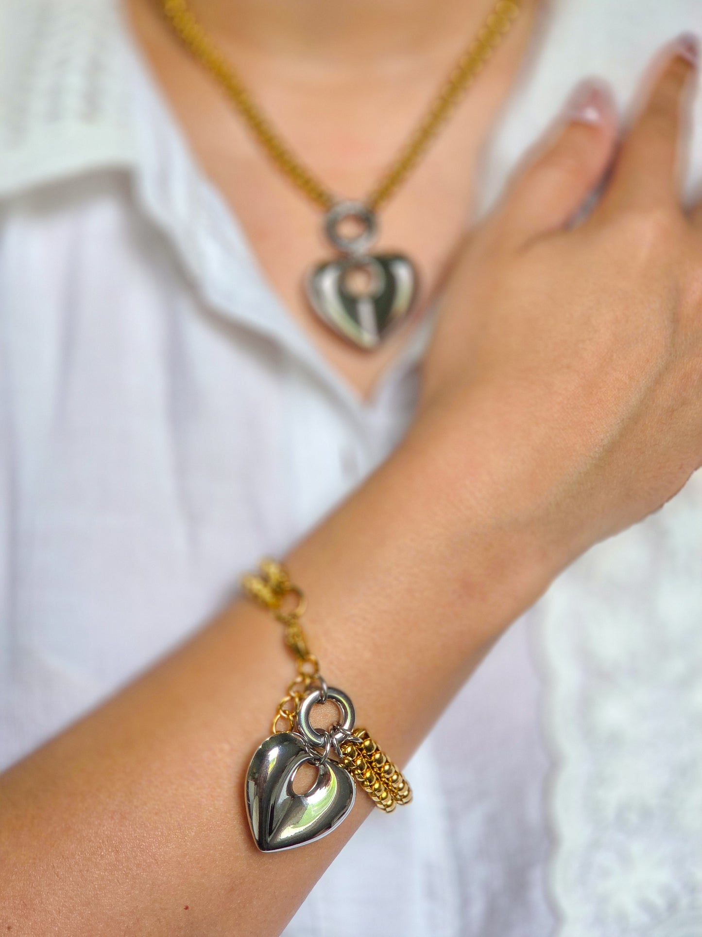 Set corazón dos tonos