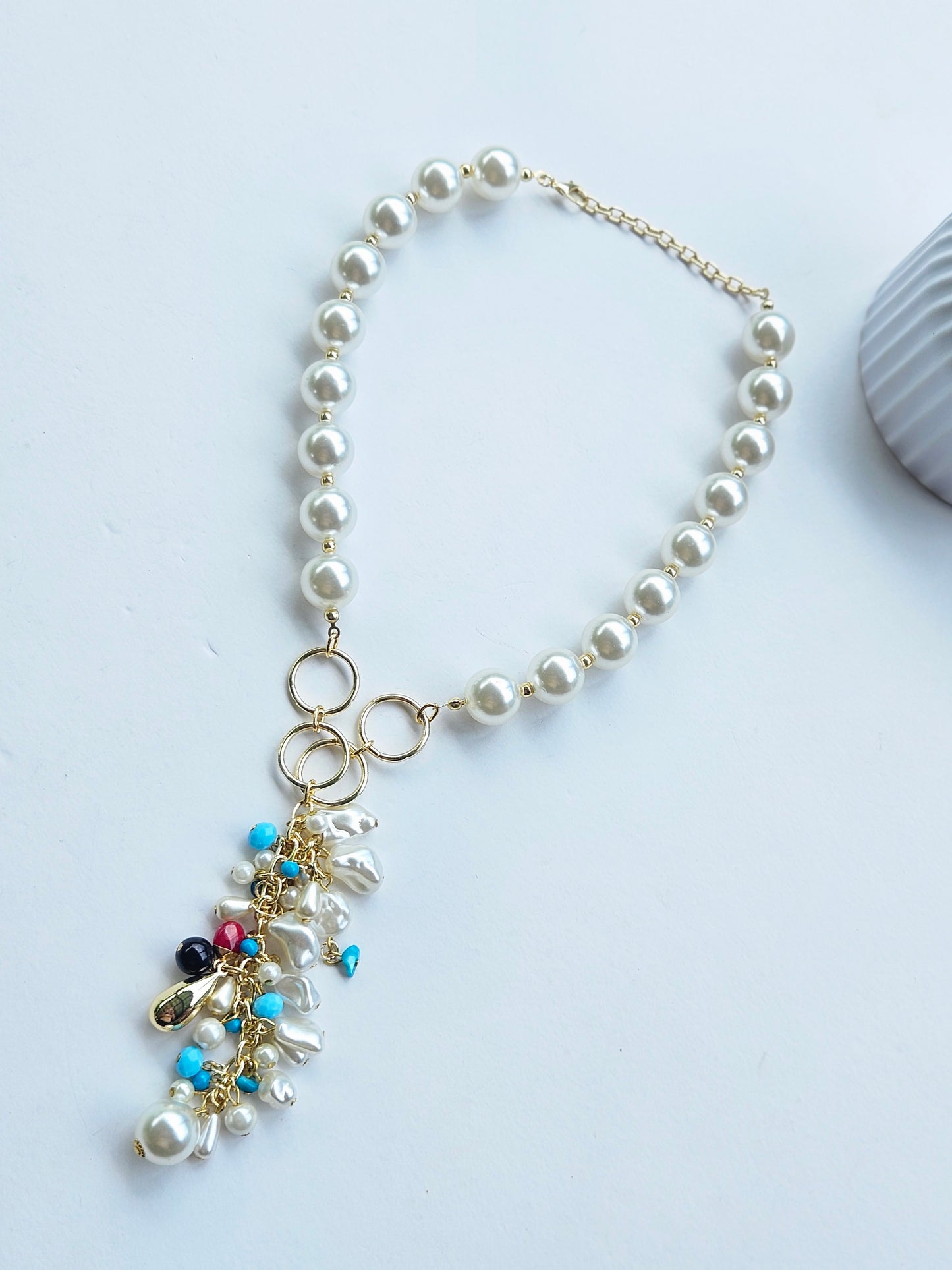 Collar largo perlas