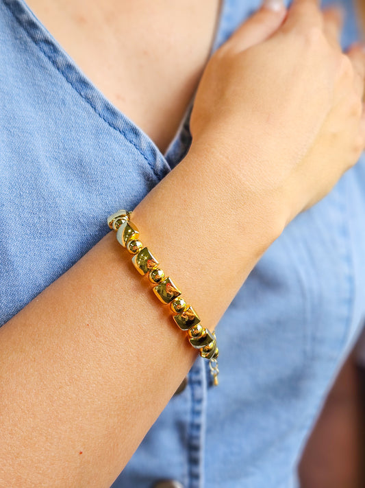 Pulsera chunky gold