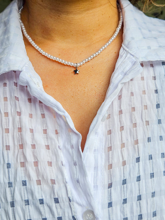 Choker perlita y estrella
