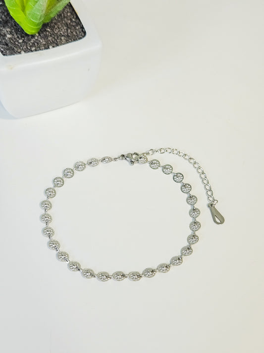 Tobillera plata