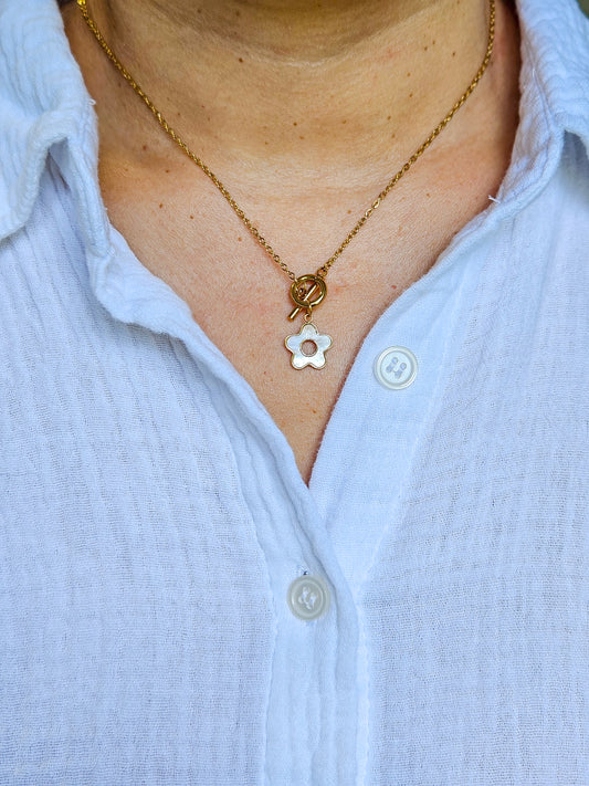 Set flor madre perla