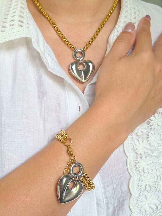 Set corazón dos tonos