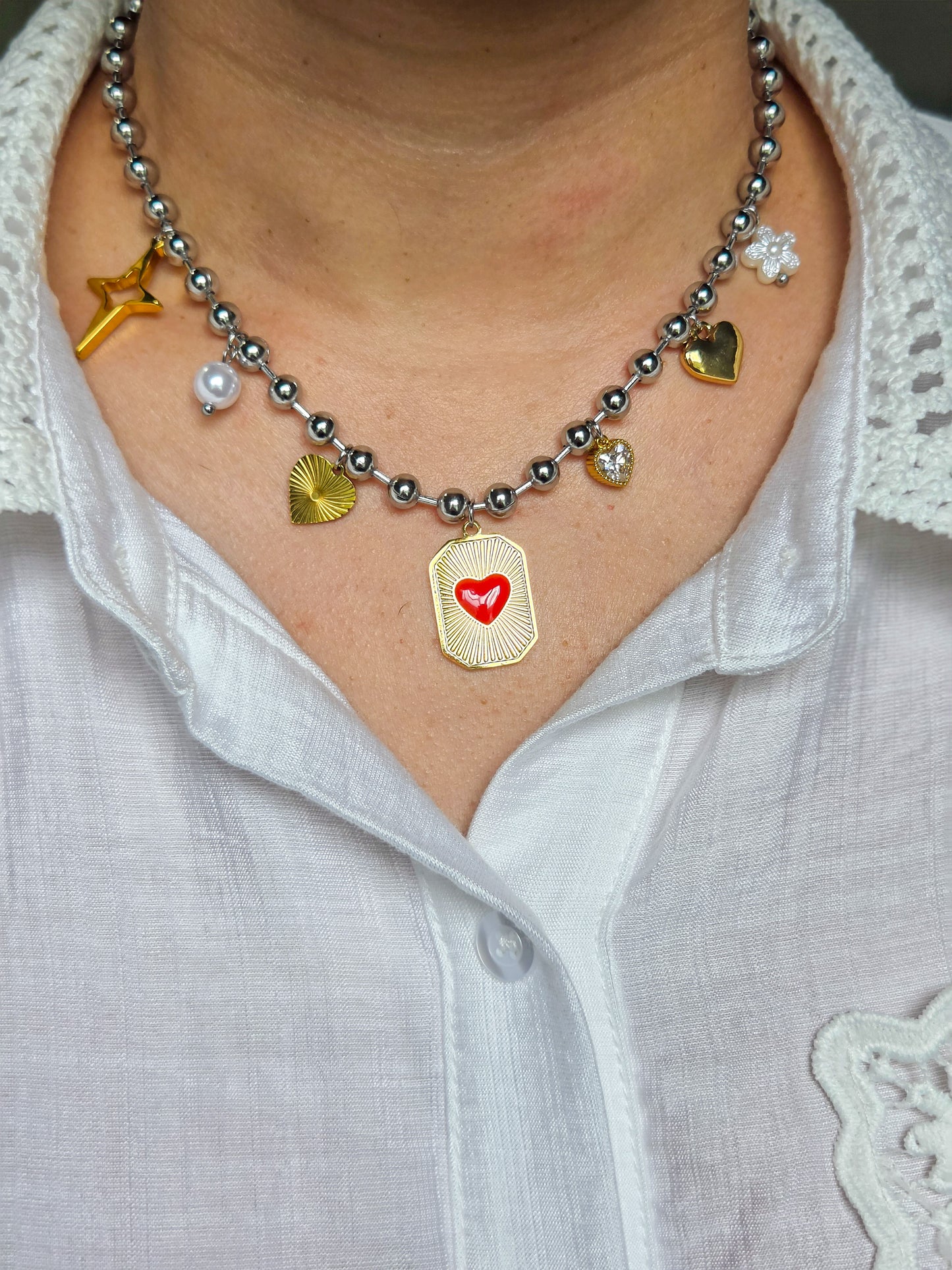 Cadena con charms tropicoqueta