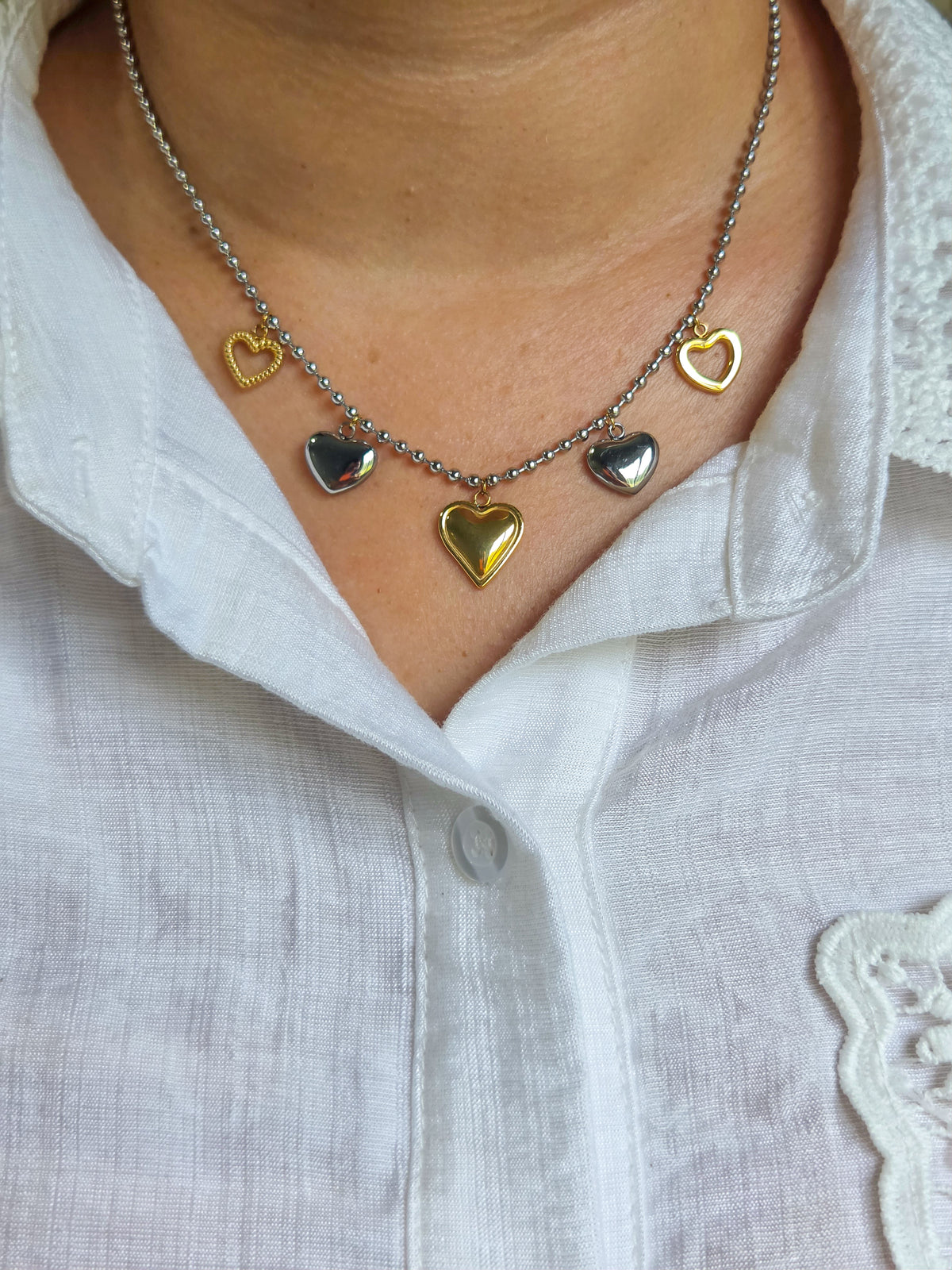 Set corazón dos tonos