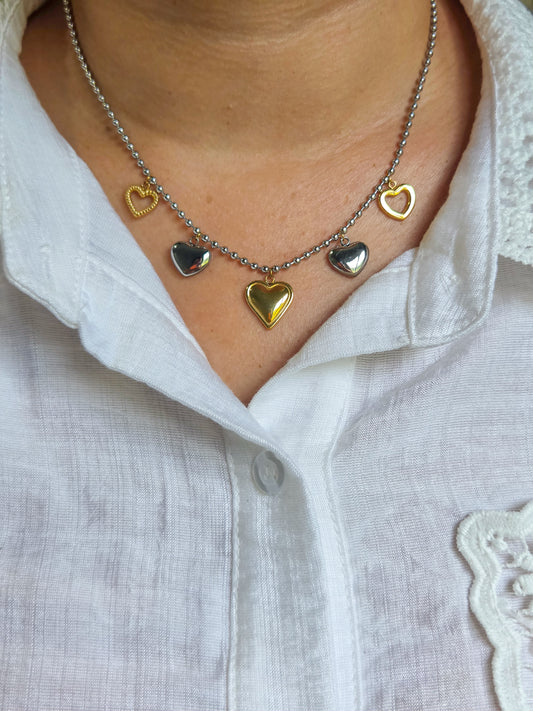 Set corazón dos tonos