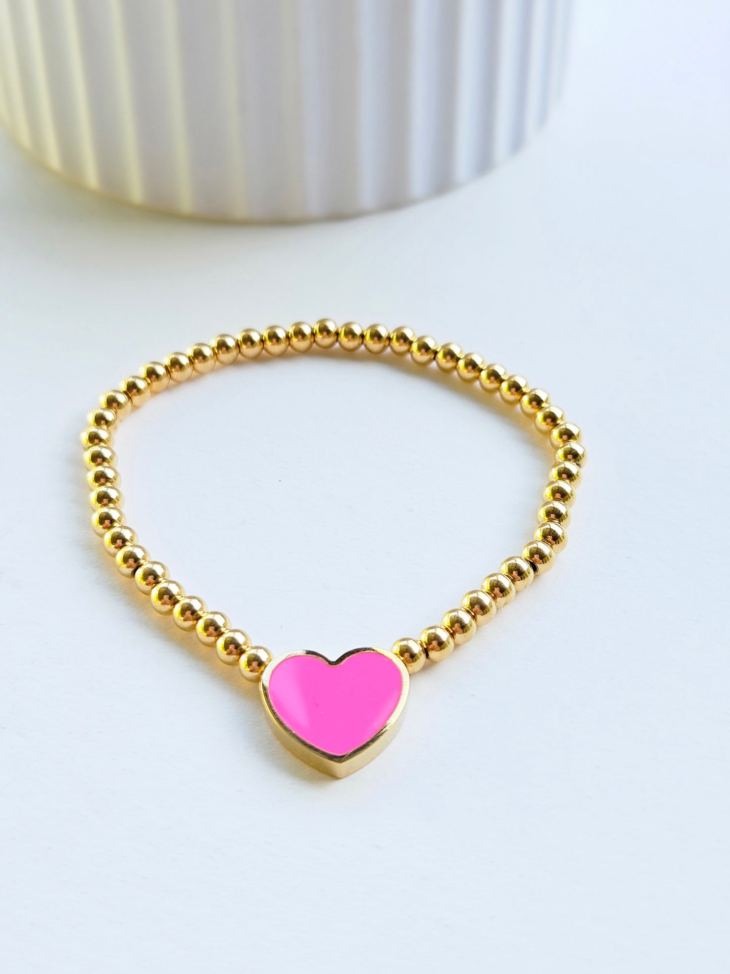 Pulsera corazón oro