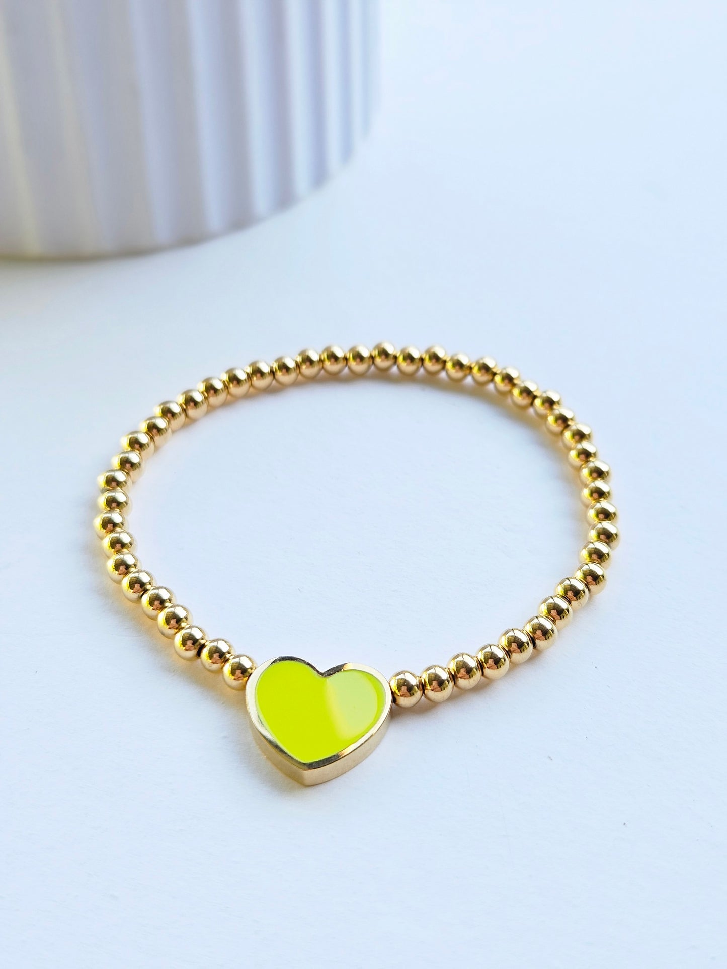 Pulsera corazón oro