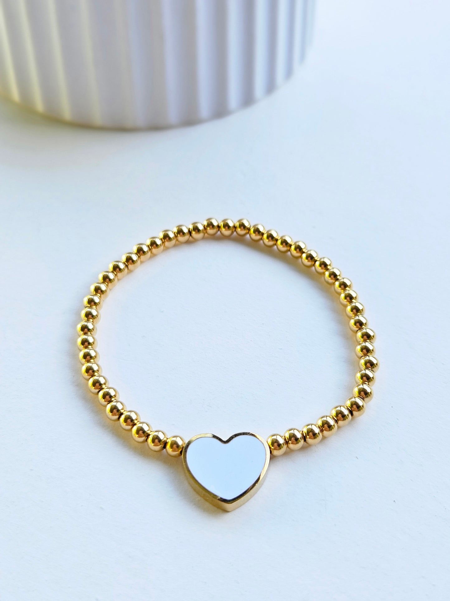 Pulsera corazón oro