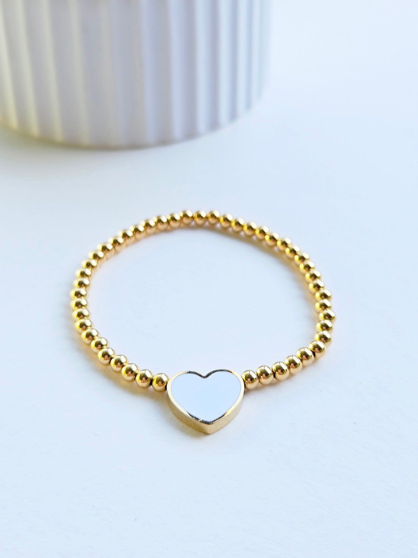 Pulsera corazón oro